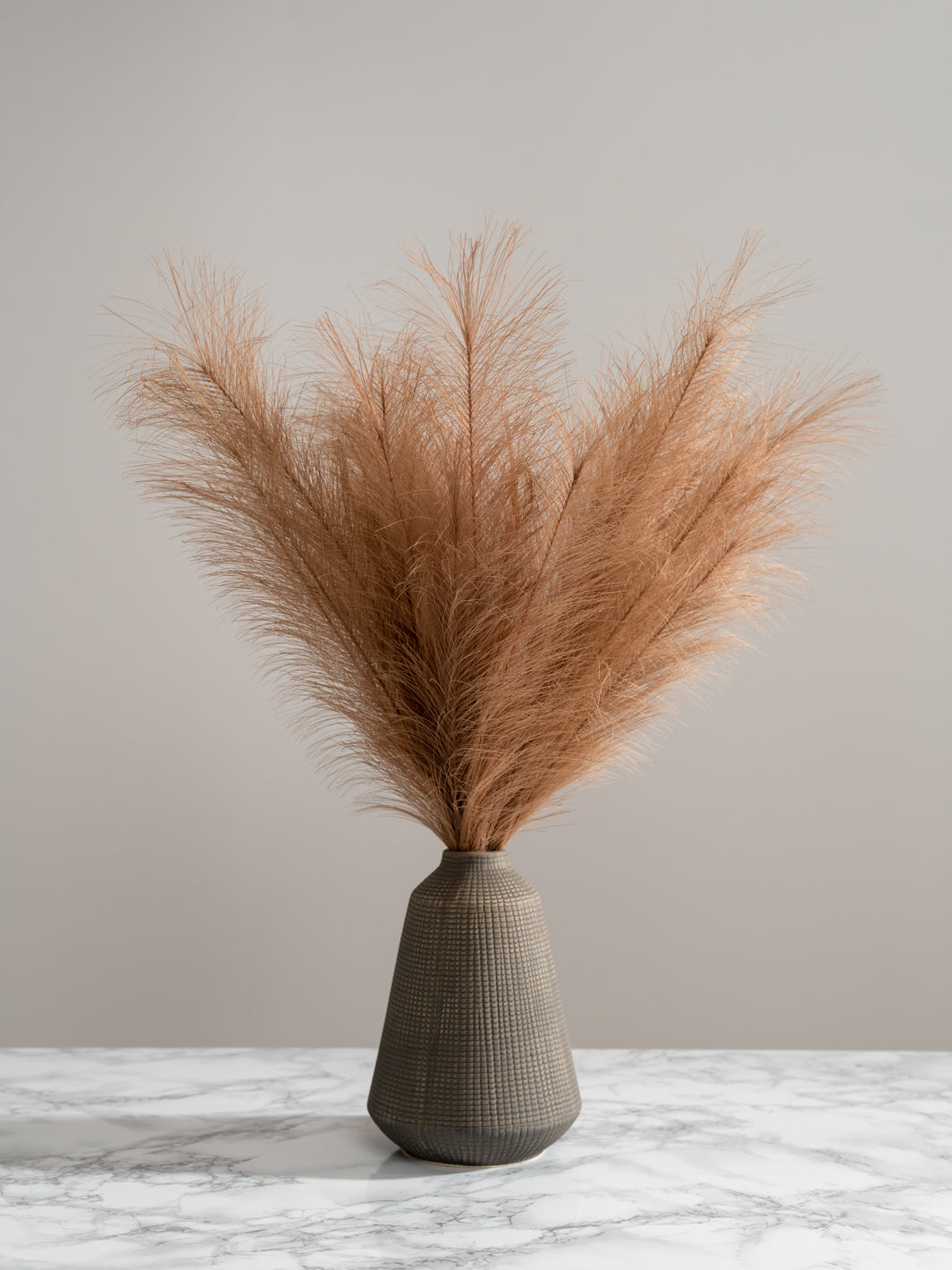 Faux Pampas Grass - Brown (5 Stems)