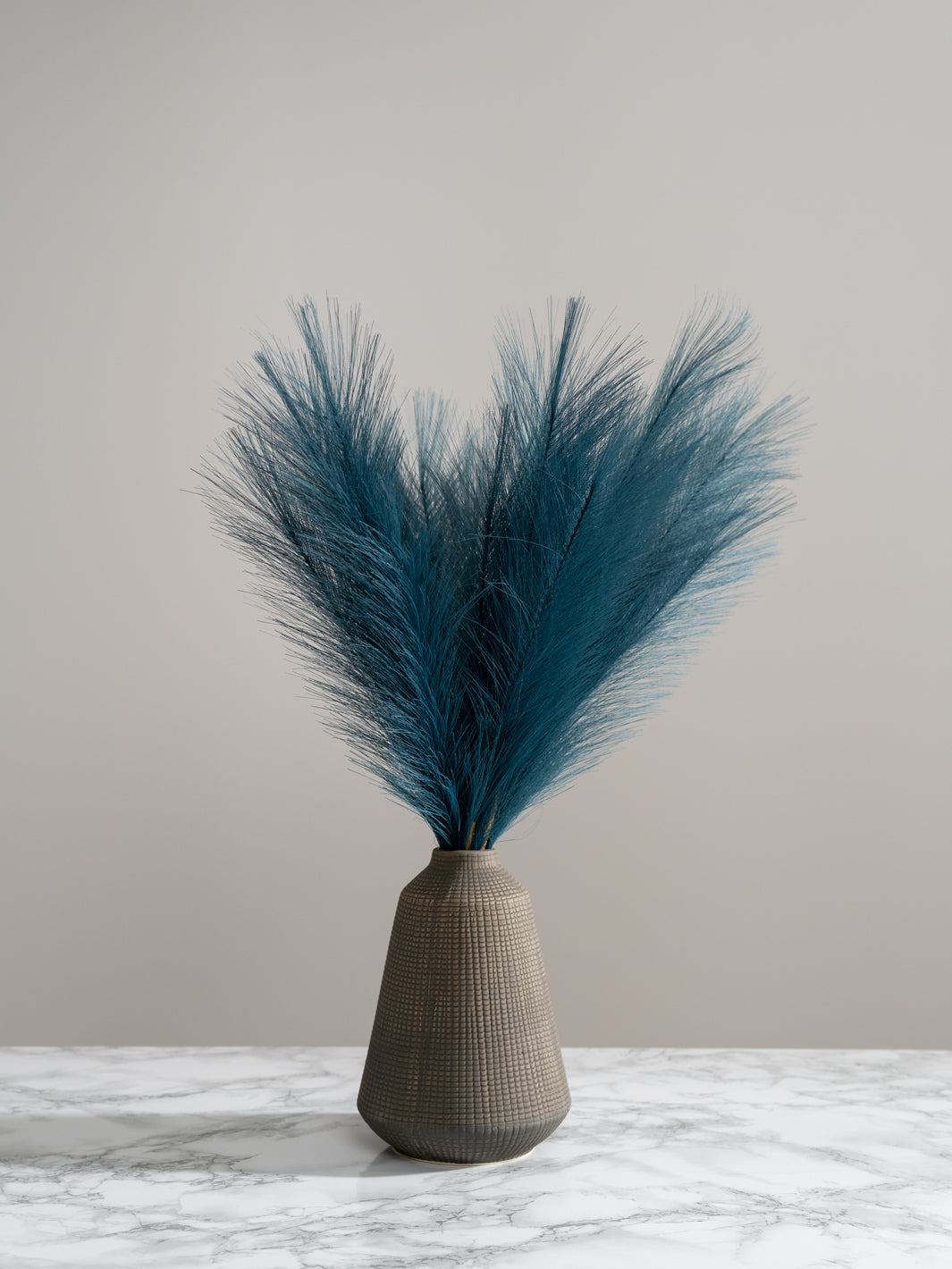 Faux Pampas Grass - Blue (5 Stems)