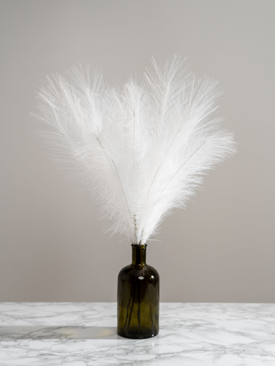 Faux Pampas Grass - White (5 Stems)