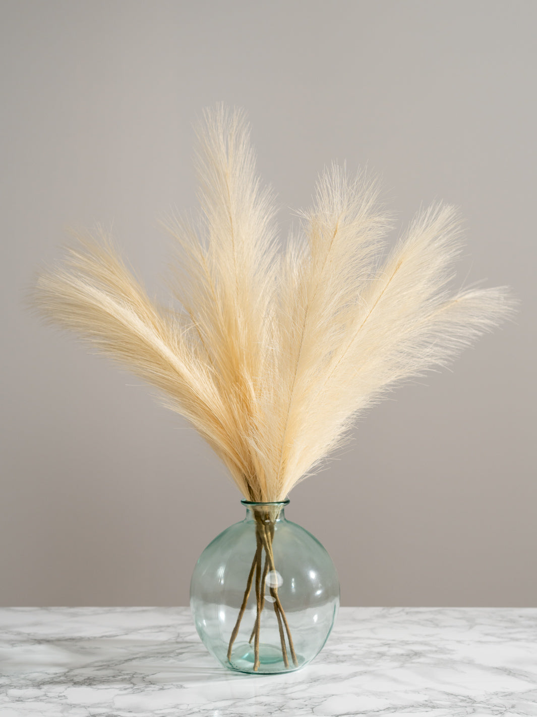 Faux Pampas Grass - Beige (5 Stems)