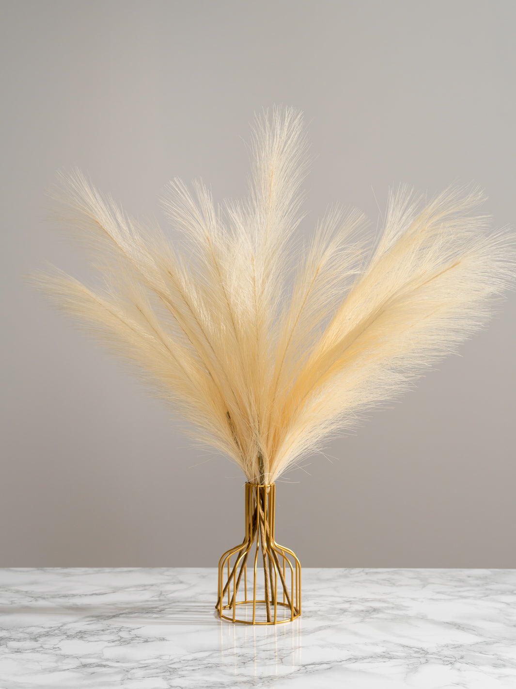 Faux Pampas Grass - Beige (5 Stems)