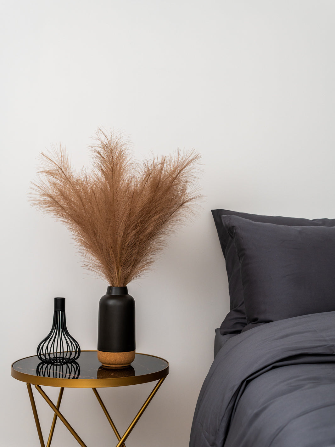 Faux Pampas Grass - Brown (5 Stems)