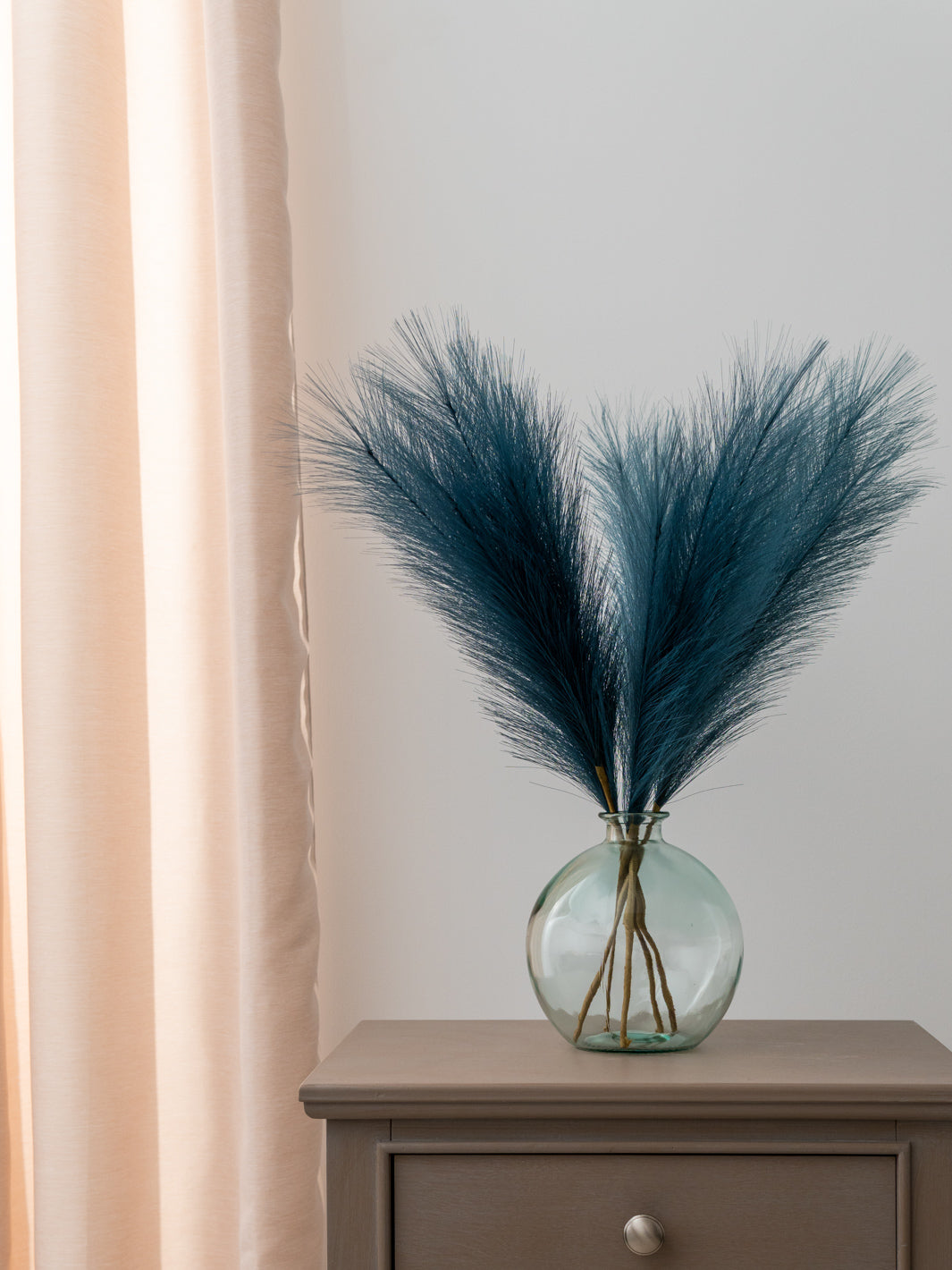 Faux Pampas Grass - Blue (5 Stems)