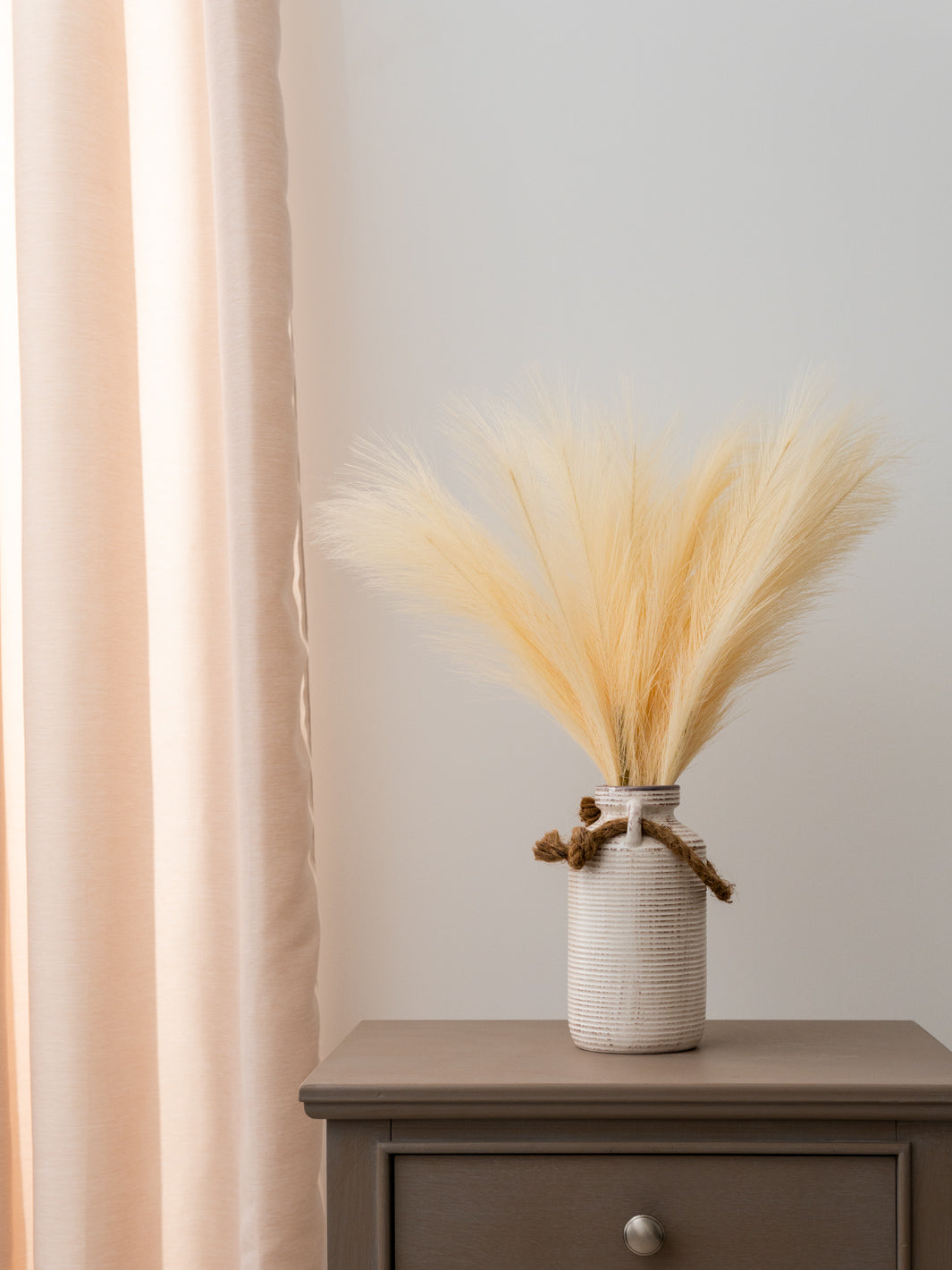 Faux Pampas Grass - Beige (5 Stems)