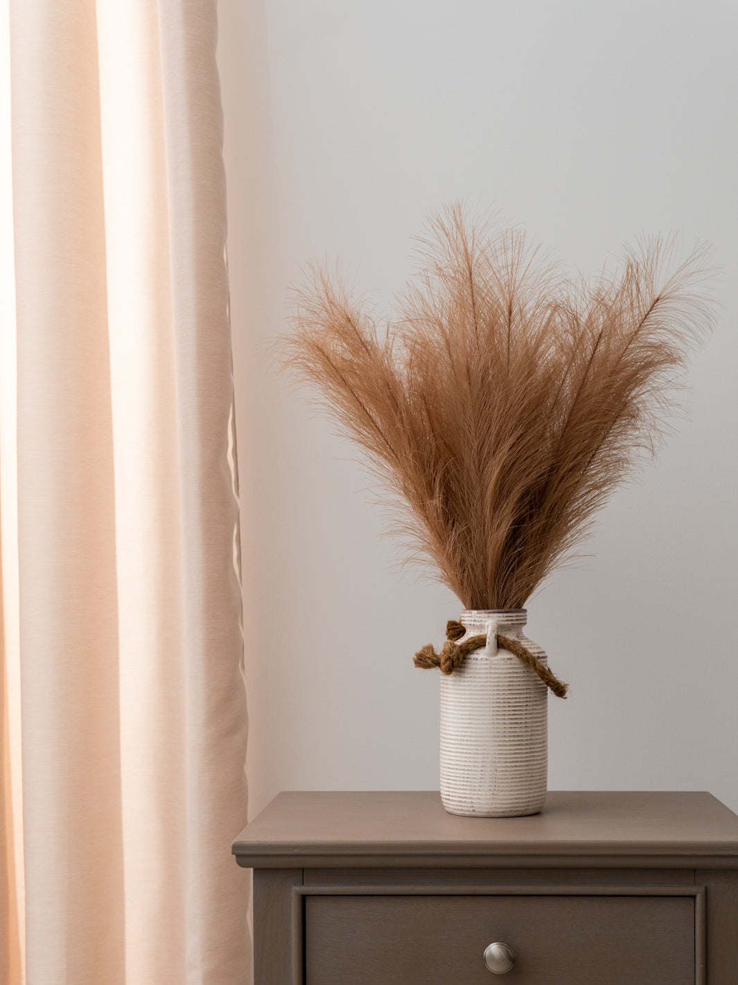 Faux Pampas Grass - Brown (5 Stems)