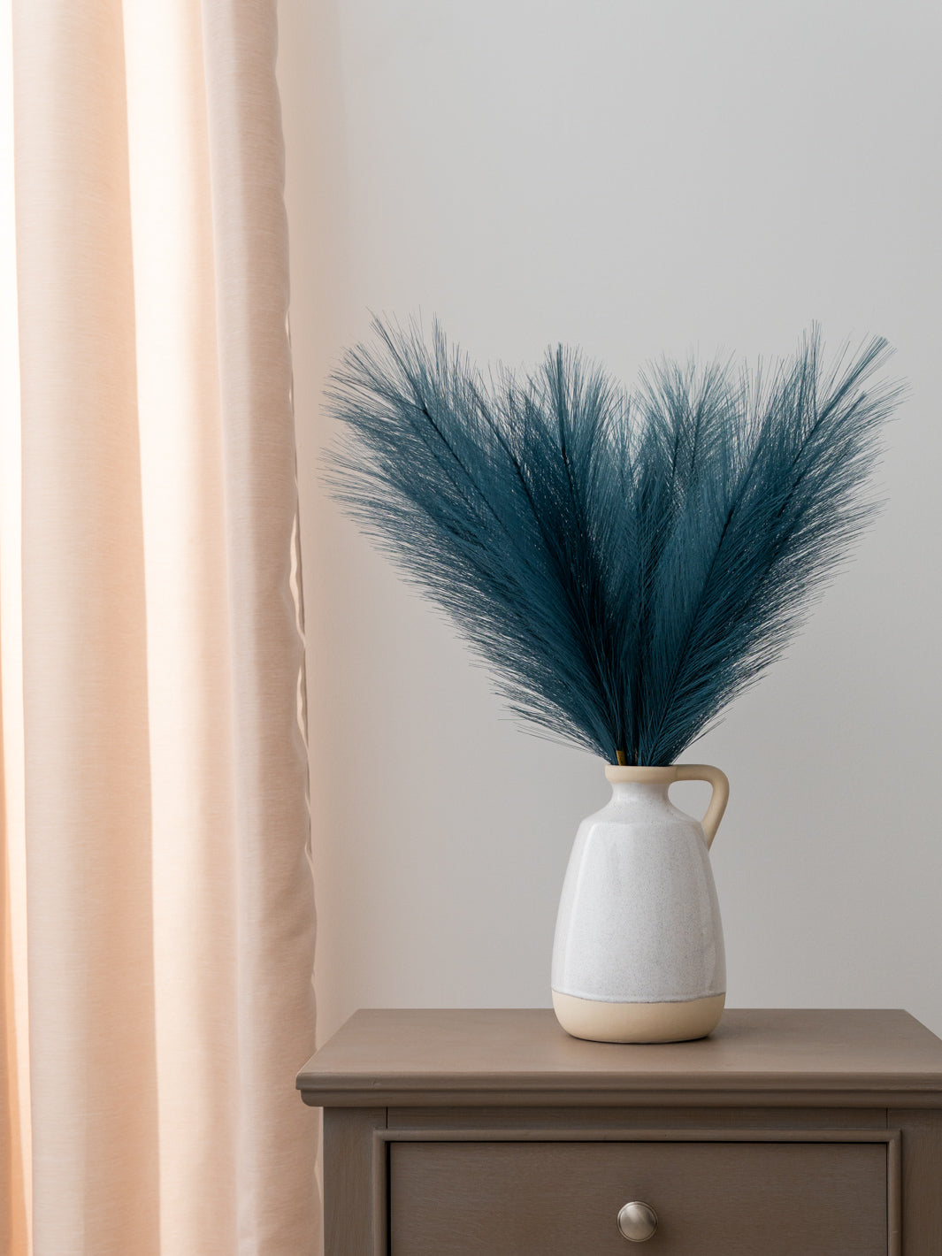 Faux Pampas Grass - Blue (5 Stems)